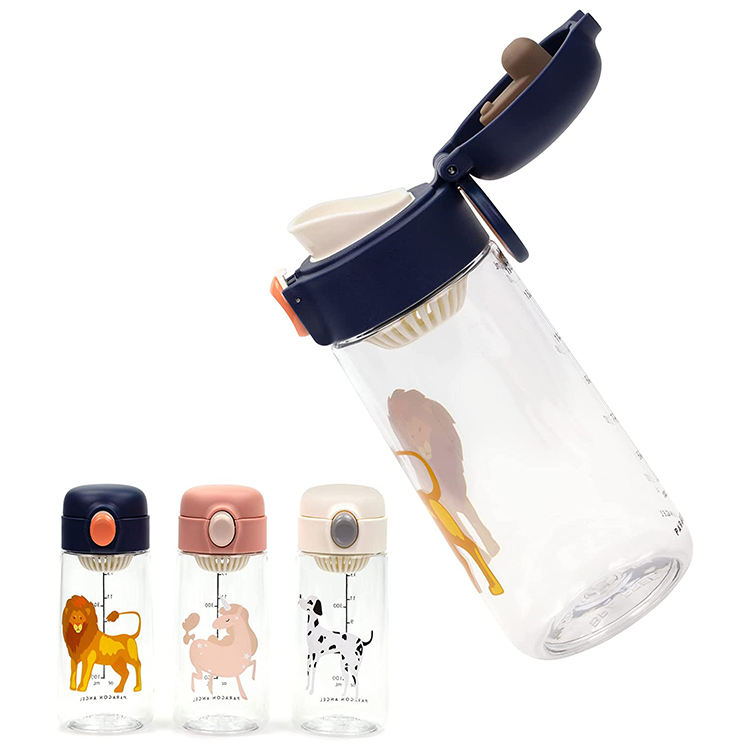 500ml Trinkflasche Plastic Frosted Tritan Bpa Free 1L Sport Kid Gym 32oz Motivational Water Bottle with Custom logo