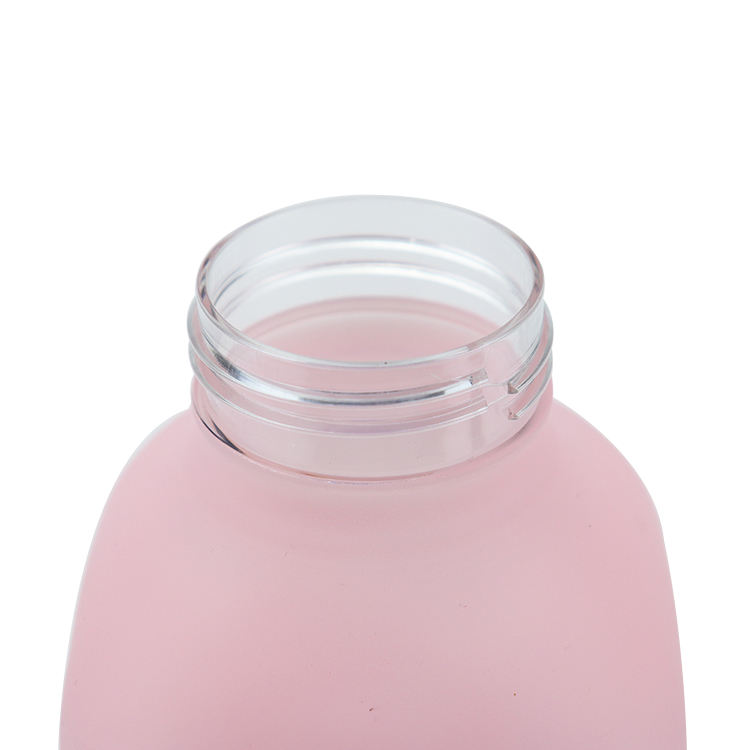 Factory Price 1000ML 32OZ Frosted Gradient Bottom Silicone Streight-drinking Gym Water Bottle with Plastic Handle