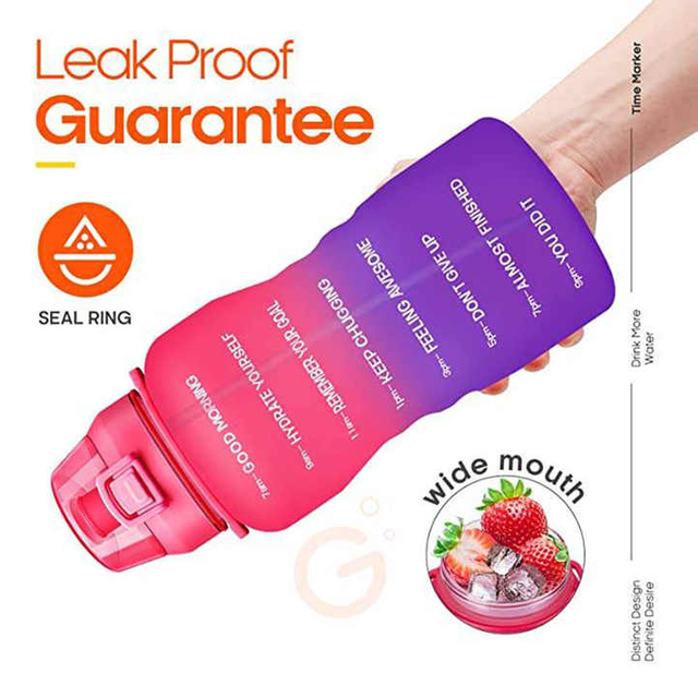 Botella Motivadora Garrafa Agua Transpatente Top Seller Personalized Hiking 2.2L Gym Water Bottle