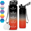 Wholesale Eco-Friendly High Quality Cheap Gym Matt Black Drinking 1000ml Plastic Sports Water Bottle
