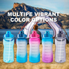 2.2L 64Oz Portable Motivational Sports Bpa Free Plastic Water Bottles With Handgrip Measurement Scale