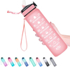 2023 Wholesale Motivational Water Bottle Plastic BPA Free 32oz Sports Plastic Water Bottles in Bulk