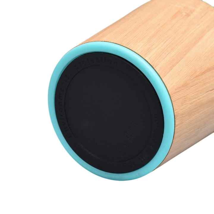 20oz Stainless Steel 304 Double Wall Vacuum Insulated Coffee Tumbler Wooden Beer Cup With Lid