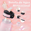 Customised 32 Oz Bpa Free Plastic Fitness Workout Sport Motivational Time Marker Water Bottle With Straw Strainer