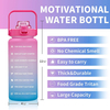 BPA Free Motivational Water Bottle With Time Marker Leakproof Half Gallon Water Bottle With Handle