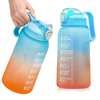 Half Gallon Water Bottle With Storage Sleeve 2L Tritan Drinking Bottle Sports Gym Bottle Water Jug with Handle
