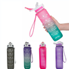 32oz BPA Free Sport Gym Time Maker Motivational Plastic Water Bottle With Fruit Infuser