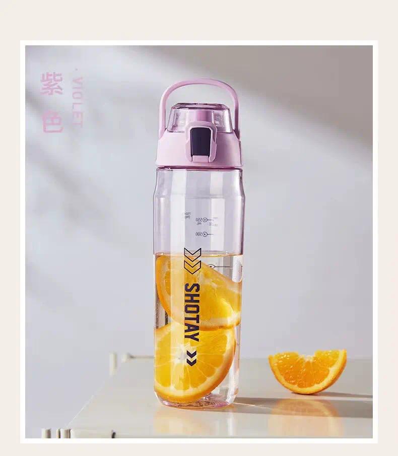 New Cool Gradient Color Grey Black 32OZ 1Liter Motivational Fitness Sports Water Bottle With Time Marker