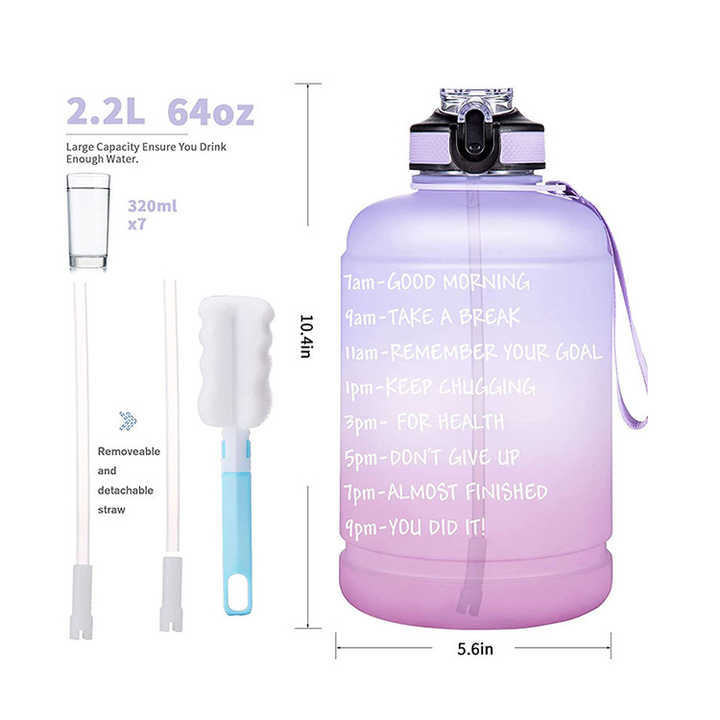 Wholesale Garrafa De Agua Para Academia Botella Para Deportista Hot Selling 1 Gallon Water Bottles Bpa Free Bottles