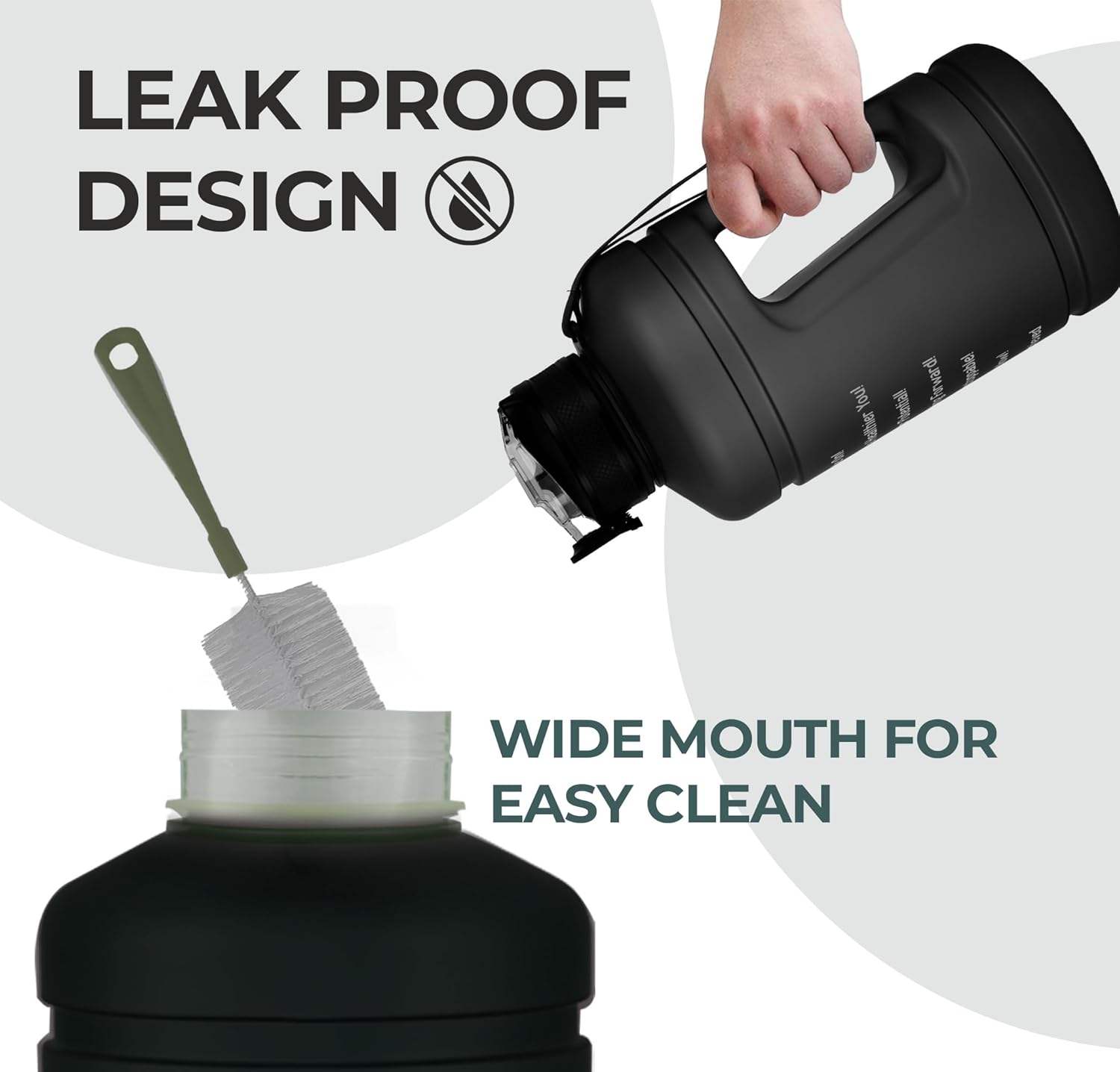 Big Capacity Half Gallon/one Gallon/2.5l PETG Water Bottle with New Handle