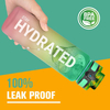 32oz Sport Water Bottle Custom Design with Motivational and Time Marker Leakproof Portable BPA Free Plastic Water Bottle