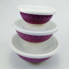 Custom Color and logo Eco-friendly Reusable Kitchenware Bamboo Fiber Salad Fresh Seal Bowl with Plastic Lid Set