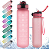 Motivational Water Bottle 32oz With Time Marker Straw and Sieve Tritan BPA Free for Fitness Gym Outdoor Sports Water Bottle