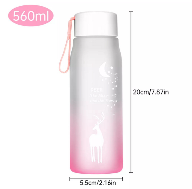 560ml Hot Sales Small Capacity Custom Logo BPA Free Plastic Water Bottle for Girls and Boys to Hiking