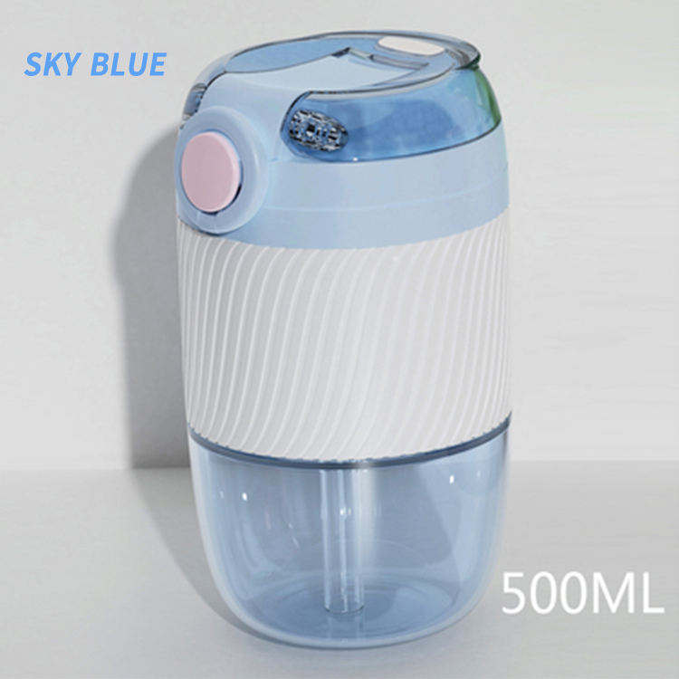 Environmentally Friendly Plastic Water Bottle Fresh Juice Beverage Bottle Milk Coffee Tea Double Drinking Bottle