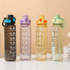 Leakproof Tritan BPA Free 1l Fitness Outdoor Sports Water Jug with Time Marker Large Plastic Motivational Water Bottle