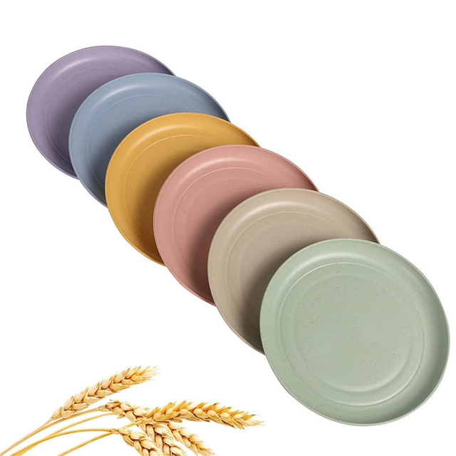 5.9 in 15 cm Assiette En Paille De Ble Beige Dinner Bpa Free Deep Soup Dish Plates Rpet Recycle Material
