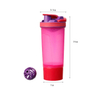 600Ml Tea Infuser Transparent Portable Fancy Custom Plastic Protein Shaker Bottle With Handle