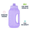 Custom LOGO & Color Half Gallon Motivational Bottle with Time Marker Outdoor Fitness Water Bottle Lid with Locking