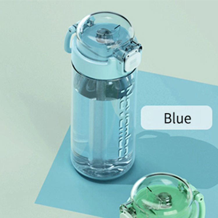 500ml/600ml Leak Proof Sports Spray Plastic Water Bottle with Spray Mist Plastic Drink Bottle for Kids Students