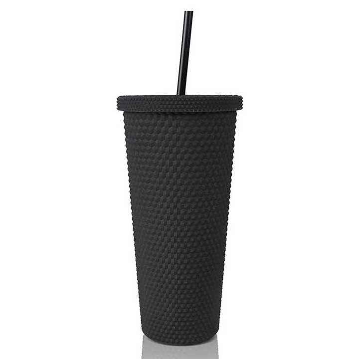 Gobelet Avec Couvercl Noir Mothers Day Tumblers 24Oz Plastic Insulated Tumbler With Straw and Lid
