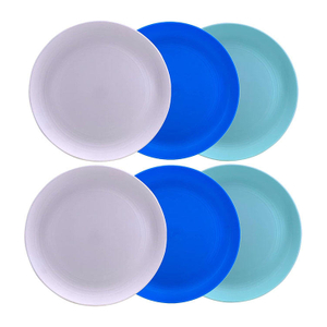 BPA FREE LARGE RPET PLASTIC PLATE REUSABLE PLATE DISHWASHER SAFE 8 9 10inch DINNER PLATE CUSTOMIZE COLORS and LOGOS
