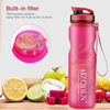 Bouteille D'Eau Potable Directe Botella Plastico Agua Push Button Drink Gym Water Bottle Straw Sports Bottles