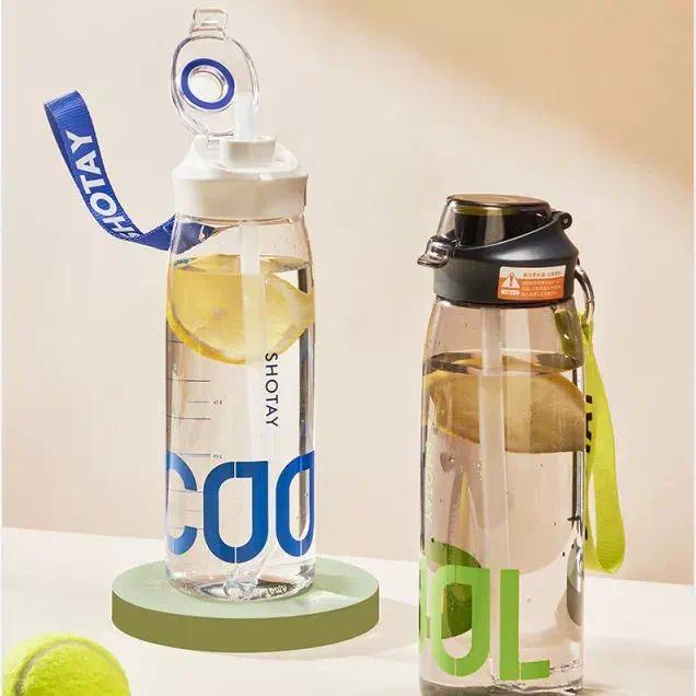 2024 New Customisable 1Liter 1L 1000 Ml Drink Bottle Sports Plastic Tritan Water Bottle With Straw