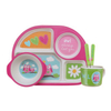 Eco-friendly Bamboo Fiber Dinner Kids Eating Plate Tableware Sets