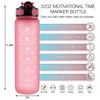 Garrafa 1 Litro Botella De Agua Personalizada 1L Fashionable 1000Ml 1 Liter Motivational Water Bottle for Sport