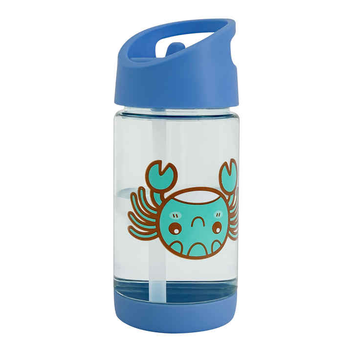 400Ml Printed Kawaii Cartoon Cute Bpa Free School Kids Drinking Water Bottle With Straw