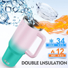 40 oz Tumbler With Handle and Straw Lid Insulated Reusable Stainless Steel Travel Mug Keeps Drinks Cold up to 34 Hours
