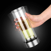 Glass Tea Infuser Bottle Double Wall Borosilicate Portable Tea Bags 12OZ/350ml