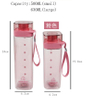 Bpa Free Botella De Agua Cuadrada Pink Square Shape Plastic Drink Water Bottles With Custom Logo