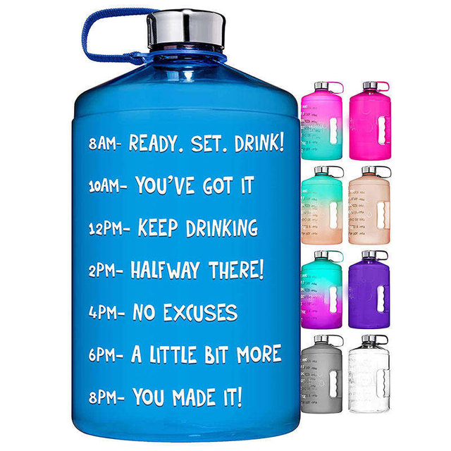 Custom Logo Wholesale Bpa Free 128 Oz 128Oz Motivational Tritan Plastic Gym Drink Bottle Water Bottle for Sport
