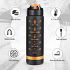Hot Sale Reusable 32 OZ Drinking Bottle Motivational Plastic 1 Litre Leak-proof Water Bottles With Times to Drink
