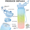 17OZ,32OZ Eco-Friendly Drink Bottles Plastic Tritan Water Bottles With Custom Logo