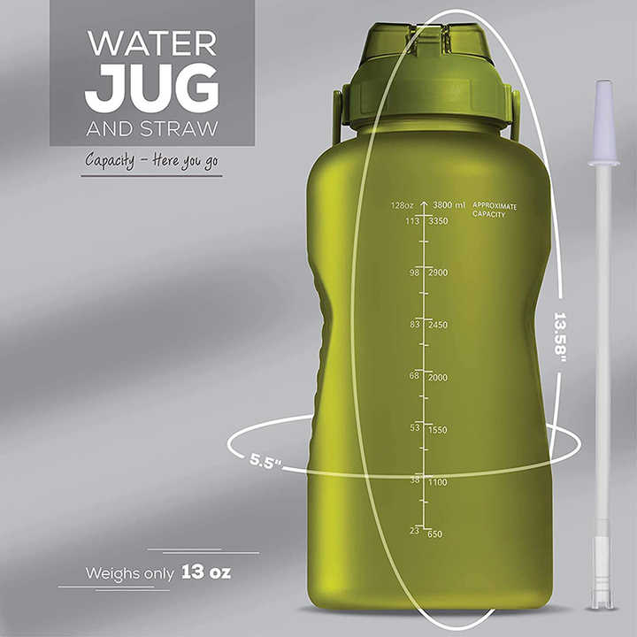 Bottles for Girls Clear Bpa Free Water Bottle Plastic With Time Marker