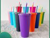 480ML 720ML Candy Color High Appearance Level Leakproof Drink Milk Portable Party Event Plastic Sippy Cup