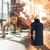 2.2L Half Gallon Water Jug Gym Sports Bottle Large Plastic Reusable Bottle with Handle Strap Leakproof Fitness Outdoor Bottle