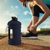 2.2L Half Gallon Water Jug Gym Sports Bottle Large Plastic Reusable Bottle with Handle Strap Leakproof Fitness Outdoor Bottle