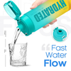Fitness Tritan Bpa Free Plastic Custom LOGO Labeled Motivational Drinking Gym Sport 1L Water Bottle for Sport with Time Marker