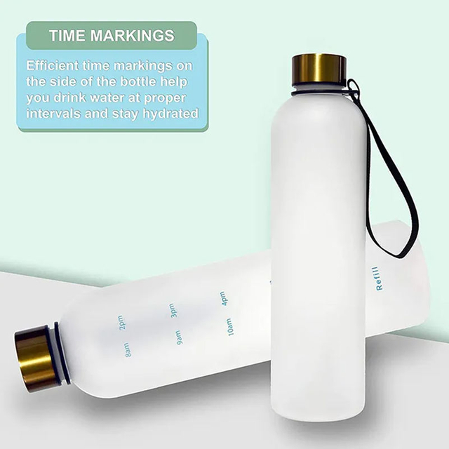 Wasser 1L Flasche Sport Plastic Sport Custom Cheap Bpa Free 1000Ml With Time Makers Tritan Water Bottle