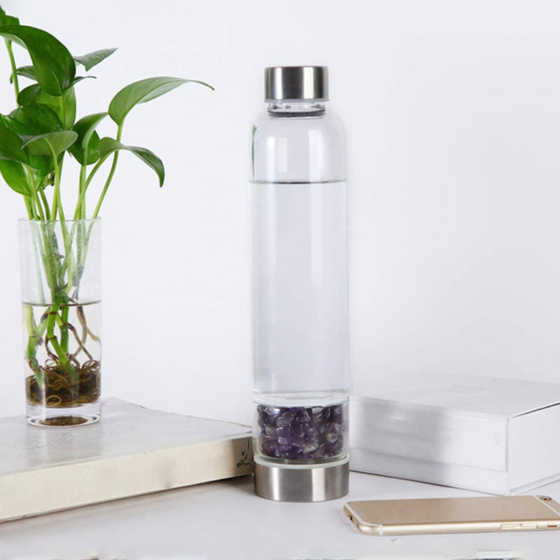 Custom Logo Botella De Agua Vidrio Wholesale Glass Drinking Bottles Water Bottle
