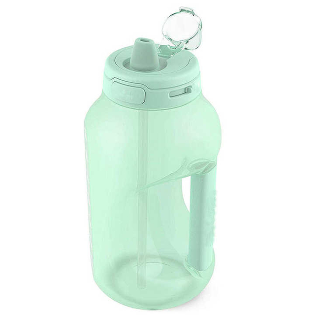 Garrafa De Agua Com Alca Pra Escola Botella De Agua Motion Green Large Capacity Sports Clear Plastic Gym Water Bottle