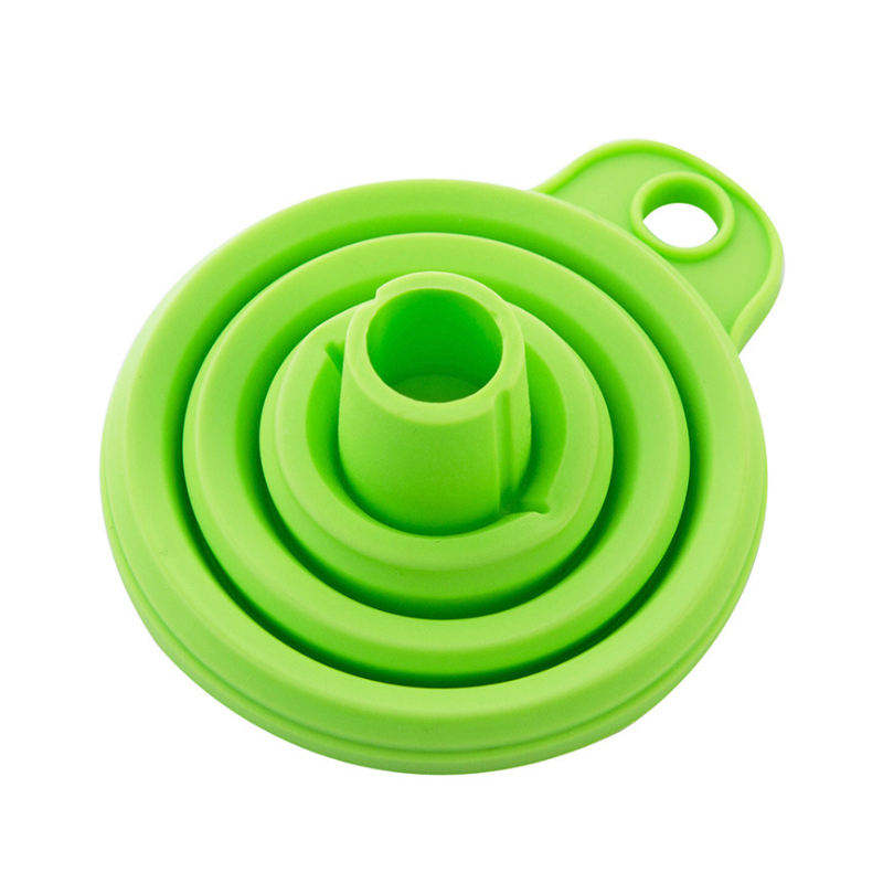 Wholesale Kitchen Accessories Gadgets Food Grade Collapsible Design Silicone Funnel