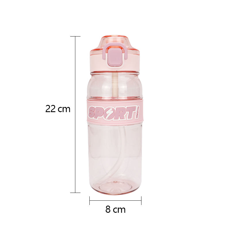 Wholesale 2024 800ml BPA Free Motivational Sports Plastic Water Bottle for Kids with Straw