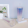 700ML New Fish Scale Color Fashion Trend Practical Outdoor Travel Plastic Sippy Cup for Milk and Juice