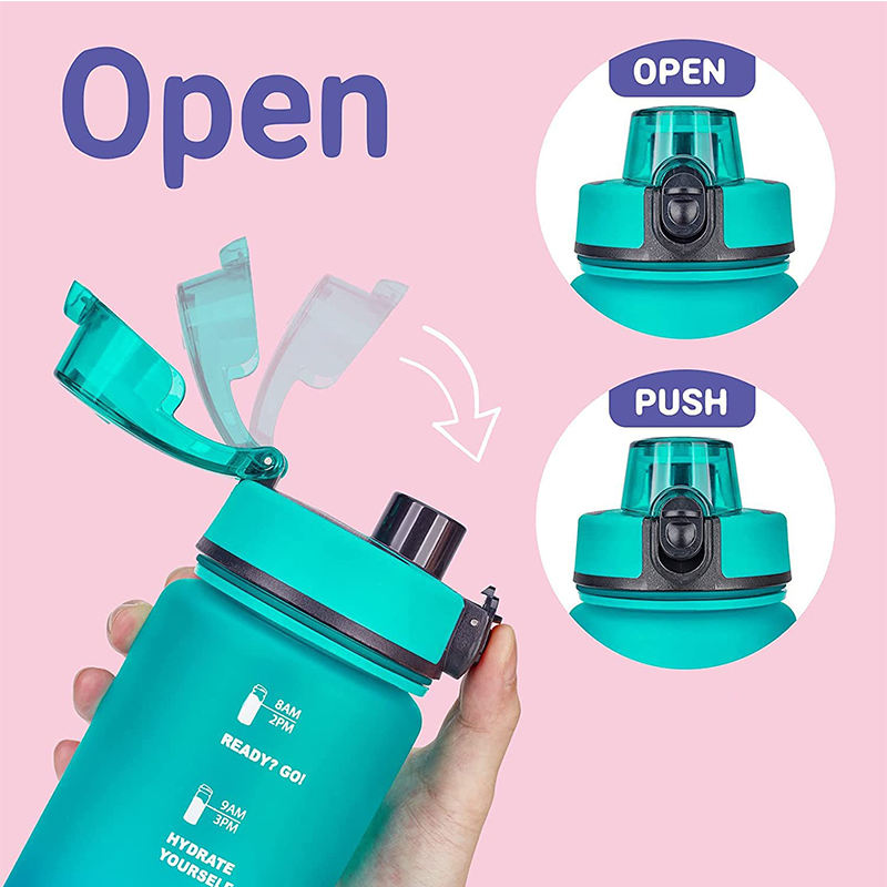 In Stock Leakproof BPA Free Drinking Water Bottle with Time Marker
