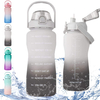 64 oz Water Bottle Large Half-gallon Water Bottle with Time Stamp Suitable for Fitness, Gym and Outdoor Sports